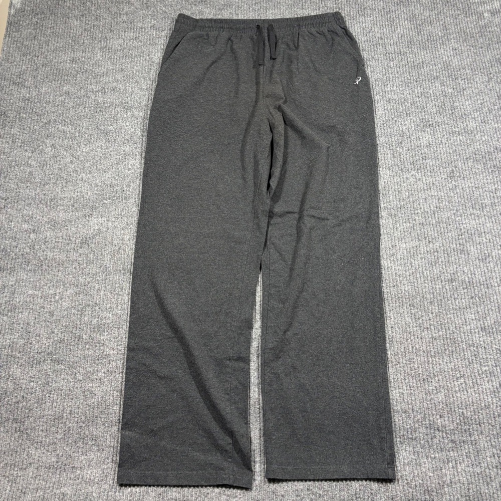 Pique Pajama Pants Mens L Charcoal Gray Cotton Blend Lounge Pajama Pants